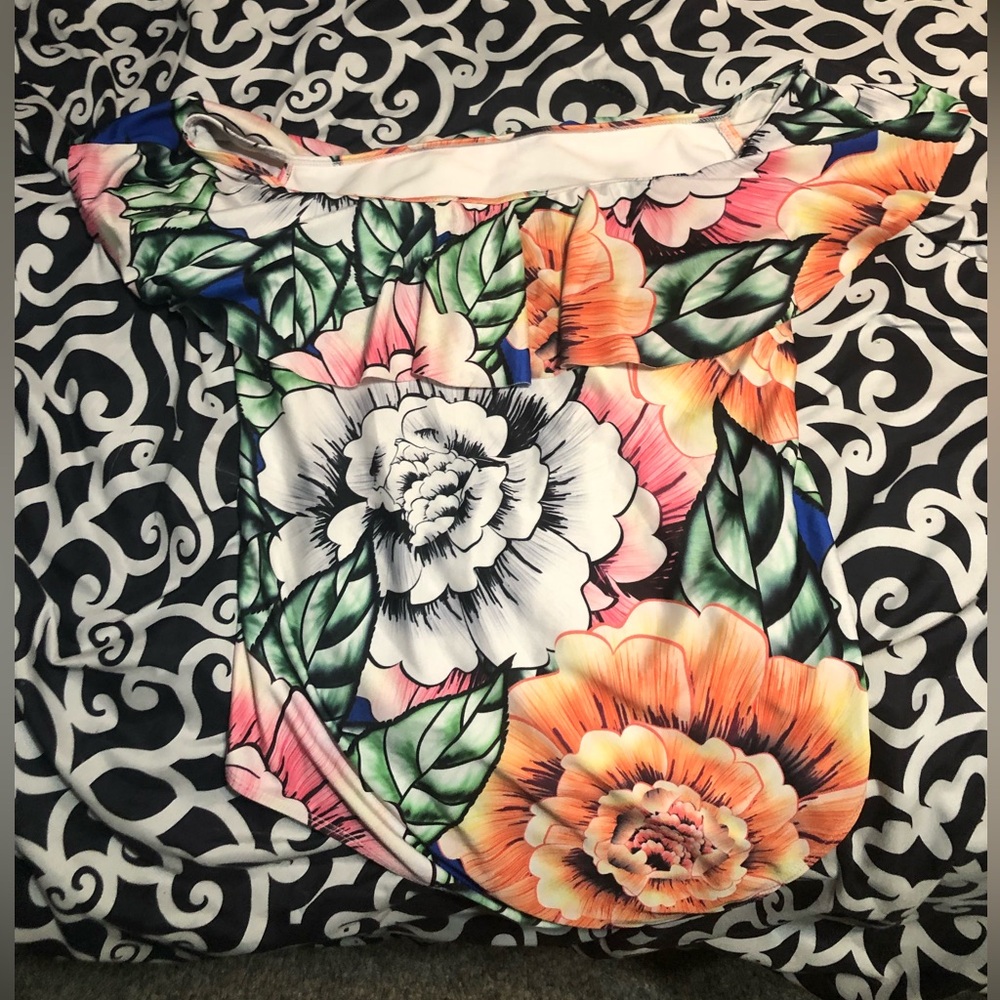 Floral Off-Shoulder Swimsuit